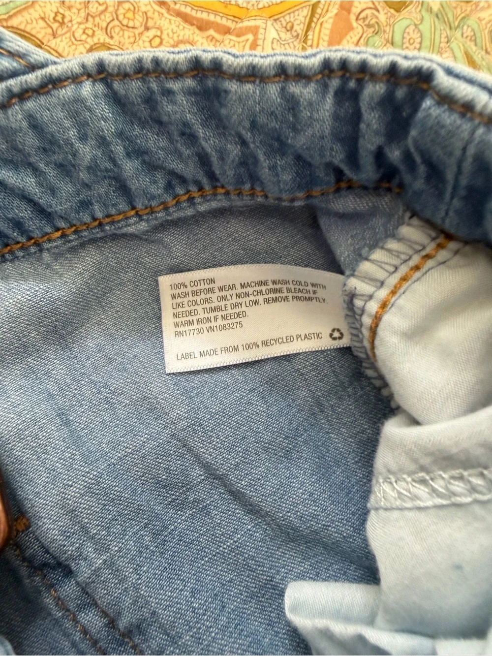 Cat & Jack Girls Denim Shortalls Blue Short Overalls Size Small 6/6X